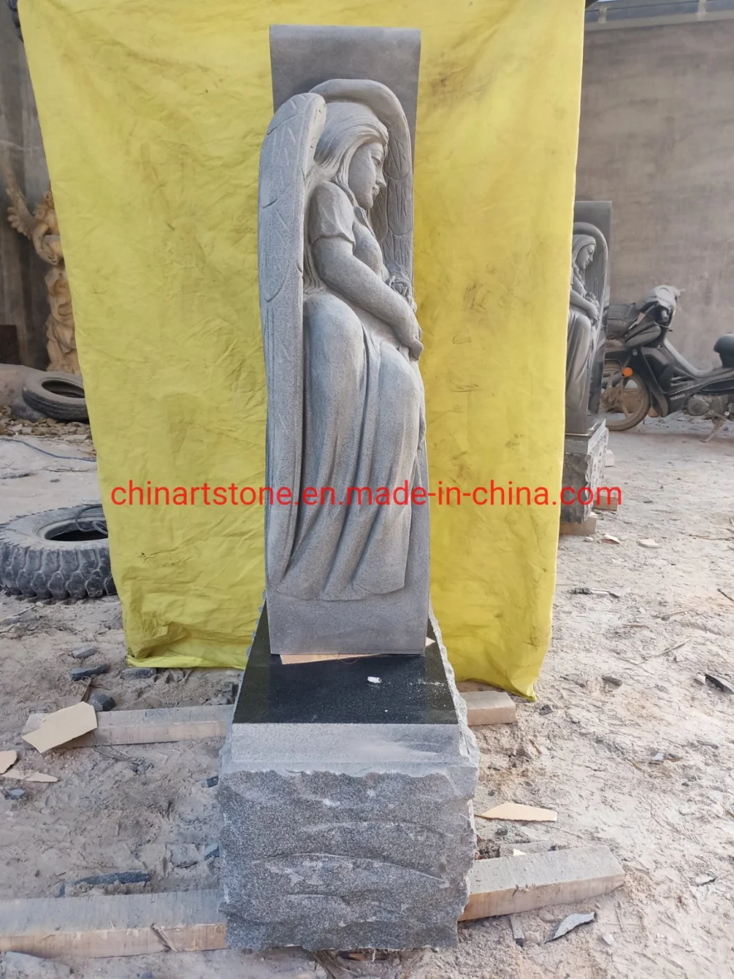 Marble and Granite Simple Tombstone for USA and Europe Market
