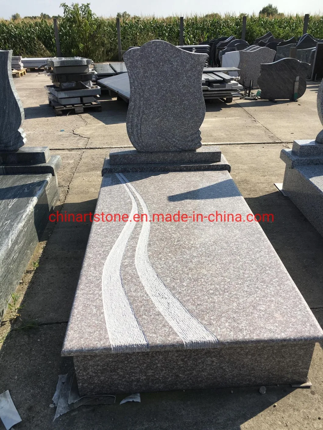 Simple Granite Tombstone for Europe and USA Market
